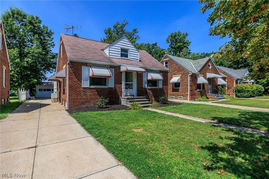 Welcome home! This charming brick Cape Cod home is near the shores of Lake Erie and waiting for you to make it your own. Featuring 3 bedrooms and 1 bath. 2 bedrooms conveniently located on the first floor along with the full bath. A large third bedroom is on the second floor. Four season room off of the kitchen can be used as a dining room, family room, or flex space. The partially finished basement introduces a recreational room, ideal for additional living space. Conveniently located to Lake Erie, golfing, shopping, and more. Updates include: Newer furnace and AC (2023) Electric panel, basement drains, lower cabinets in the kitchen, dishwasher, counter top, sink, faucet, bathroom toilet, ceiling in the rec room in the basement, and more. Call for your private showing today.