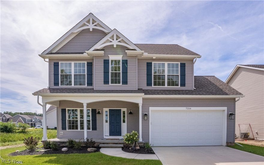 This WR Dawson, Mandy style home has everything you’re looking for! Walk into the grand foyer, passing the private office as you enter the open floorplan!  The gourmet kitchen has all the high-end upgrades featuring quartz countertops, a walk-in pantry, tiered cabinets, under-counter microwave, and stainless-steel appliances!  The kitchen opens to the spacious living room with a cozy gas fireplace and large windows!  COREtec luxury vinyl flooring throughout the main level!  The first-floor luxury master suit is very spacious and includes a walk-in closet and his & her sinks with upgraded granite counter tops! Extra wall insulation added to the main level to ensure quiet tranquility! The staircase has been upgraded with open wood banisters and a stylish carpet runner!  Upstairs includes 3 large bedrooms, 2 full bathrooms, plus and expansion space! Two of the bedrooms share a perfect jack and jill bathroom! Huge unfinished basement with roughed in plumbing for future full bathroom!  This