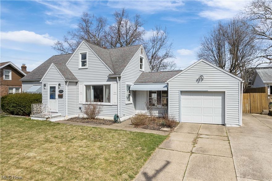 Adorable 3 Bedroom, 2.5 Bath Cape Cod w/ 1-car garage in Cuyahoga Falls, convenient to the high school and the downtown area.  Cute Kitchen w/ Range, Refrigerator, Dishwasher, Microwave & extra built-in cabinet. Lovely Living Room w/ hardwood floor, 2 nice size  carpeted bedrooms and 1.5 Baths complete the 1st floor. The spacious Master Bedroom is located on the second floor. Family Room and Laundry on lower level. A/C was new 6/22, Furnace- 2013, Hot water tank-2016. Nice breezeway leads to the inside of the home, to the fenced in backyard or the 1 car garage. Call today to schedule your private appointment or for up to date information!