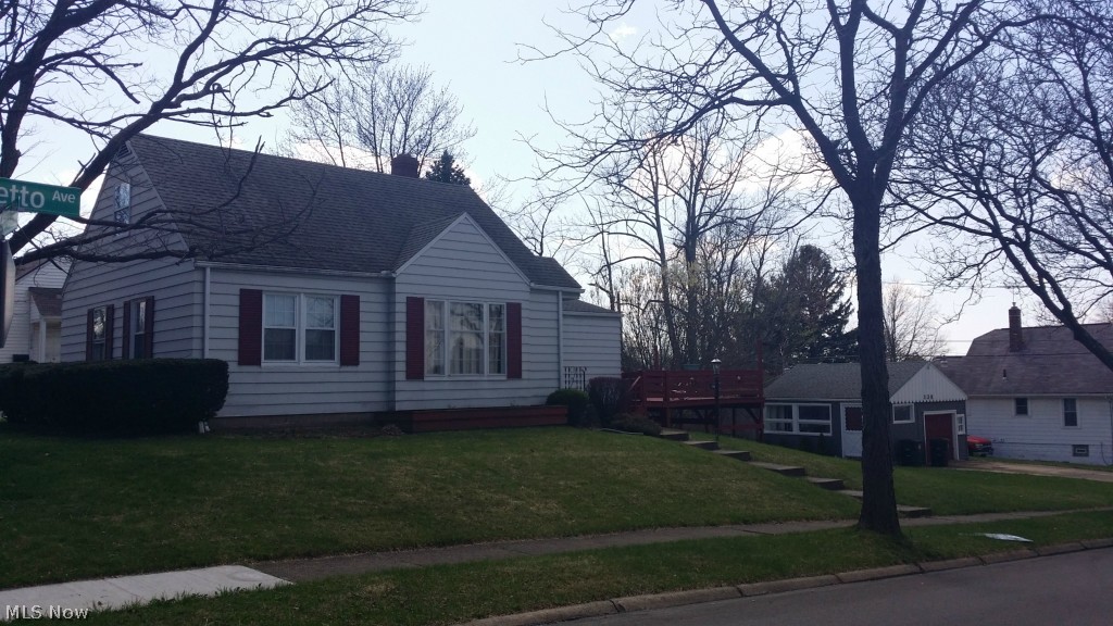 Roomy cape cod on extra large corner lot (.21AC) with family room addition and extra large deck needs your TLC! 1st floor features beautiful hardwood floors in the living room and bedrooms; fully applianced kitchen and spacious family room with gas log fireplace with sliders leading to extra large deck. 3rd bedroom and 2nd floor needs some work to be used as a bedroom.