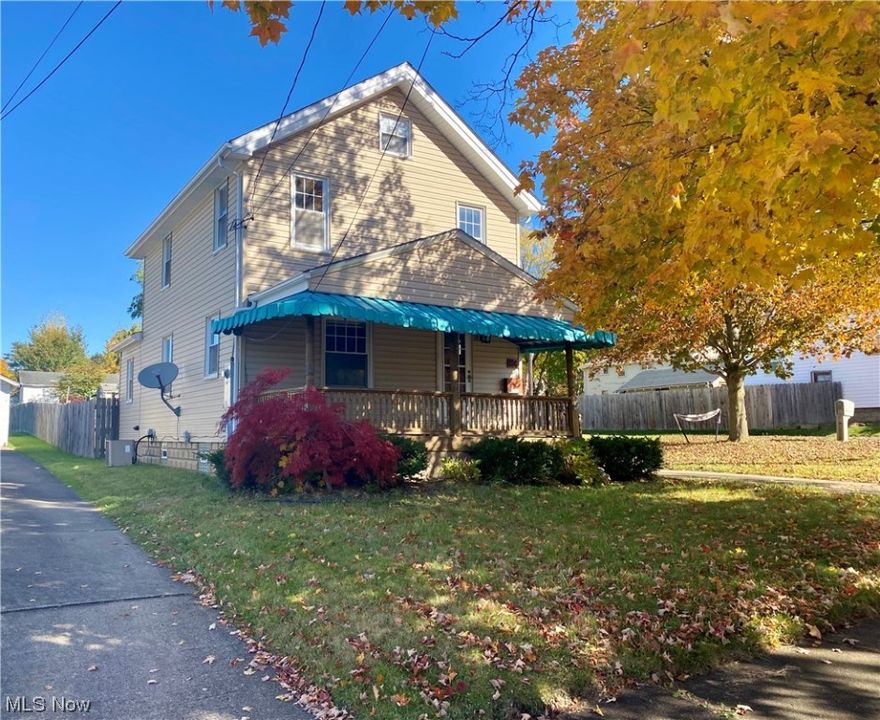 Come see this completely remodeled and updated 3 bedroom home in Girard that includes a massive garage! 1 year home warranty offered for even more piece of mind. This home is move in ready with updates throughout the entire home. Kitchen has newer appliances, farm sink, finished butcher block counters, stunning custom kitchen island, beautiful tile floor in the kitchen/dining area. The living room hardwood floors are freshly stained and finished and look amazing, the original trim/woodwork has been left untouched to really bring out the classic woodwork this updated home offers. A fully updated half bathroom is on the main floor, with another updated full bathroom upstairs that includes whirlpool tub and 5 shower heads, with Jack and Jill sinks. Upstairs you'll find 3 bedrooms with beautiful original hardwood floors that have been freshly stained and finished. Covered front porch, fenced in backyard, all vinyl siding, 3 year old hot water tank, all cooper pipes in basement replaced. Downstairs is a nice dry basement that has another full bathroom. Home has 200 amp fuse panel.  Garage is 3-4 cars with its own fuse panel, 2 220 hook ups, ac and heat.