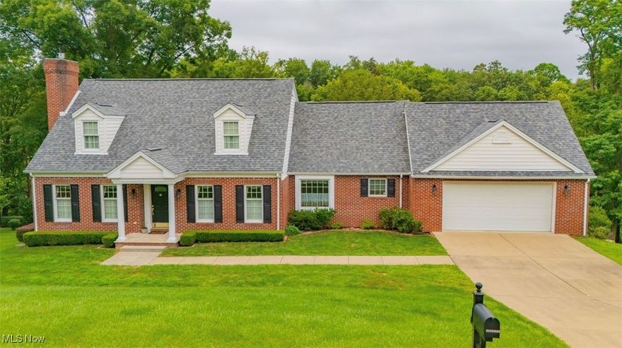 Just listed in desirable Country Club Estates! This original owner home, built in 2000, offers 2,428 finished square feet of comfortable living space. Morningside Drive is tucked away in a private, quiet neighborhood just outside of city limits.  Nestled on a beautifully landscaped 1 acre lot, the property offers space, serenity and charm all around. Beautiful curb appeal shows pride of ownership for this immaculate and move in ready 2 story Cape with attached two car garage. Charming entry foyer allows you to move from many living and entertaining spaces.  Cozy family room has a stone fireplace, beamed ceiling and large walks out to rear deck. Formal dining room with chandelier for hosting and gathering. Large eat in kitchen with appliances has many usable areas including a desk for a computer or coffee/bar station and an extended counter for food prep or presentation.  A well lit living room with fireplace also provides additional entertaining or relaxing room. A first floor bedroom with a full bath off the hallway is perfect for guests or as a first floor primary. Your laundry room with sink and walk out to the rear deck is just off the garage entry. A 1st floor 1/2 bath is also perfect for visiting guests.  You can access the large Trex deck from the kitchen.  The deck overlooks the beautiful in ground 18x36  heated pool that is fenced in and has a surround for sunning.  There is a covered rear patio off the pool area perfect for grilling or shady reading and relaxing. The 2nd floor features 3 bedrooms, 1 is a primary with a full bath, a hall full bath, office and a bonus/flex room over the garage for hobby or extra storage.  Huge unfinished basement is ideal for storage, equipment or play area  and plumbed for a bathroom.  Additional room for workshop with walkout and garage door for easy access to pool supplies or lawn equipment.  Don/t miss this opportunity to view this lovely hone today1