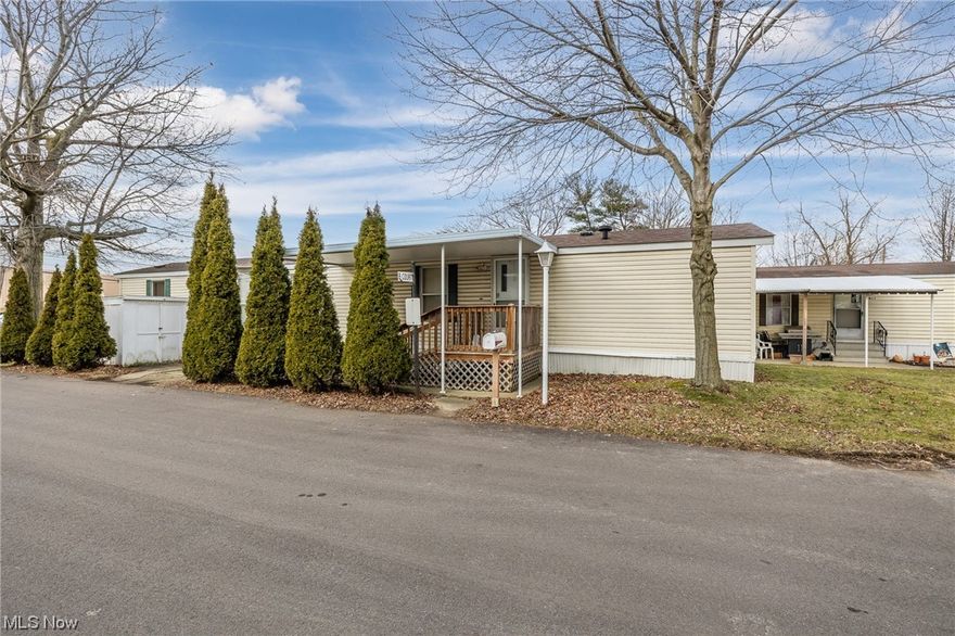 If you are looking for a great location living rather inexpensively, this could be for you! This single wide manufactured home is a 1991 Schult offering 980 square feet, measuring 14x70 featuring 2 bedrooms, 2 bathrooms, bedrooms are in opposite ends of the home. Living room, eat in kitchen, home also offers a ramp.  HOME BEING SOLD IN ITS PRESENT AS IS CONDITION.....See Broker remarks