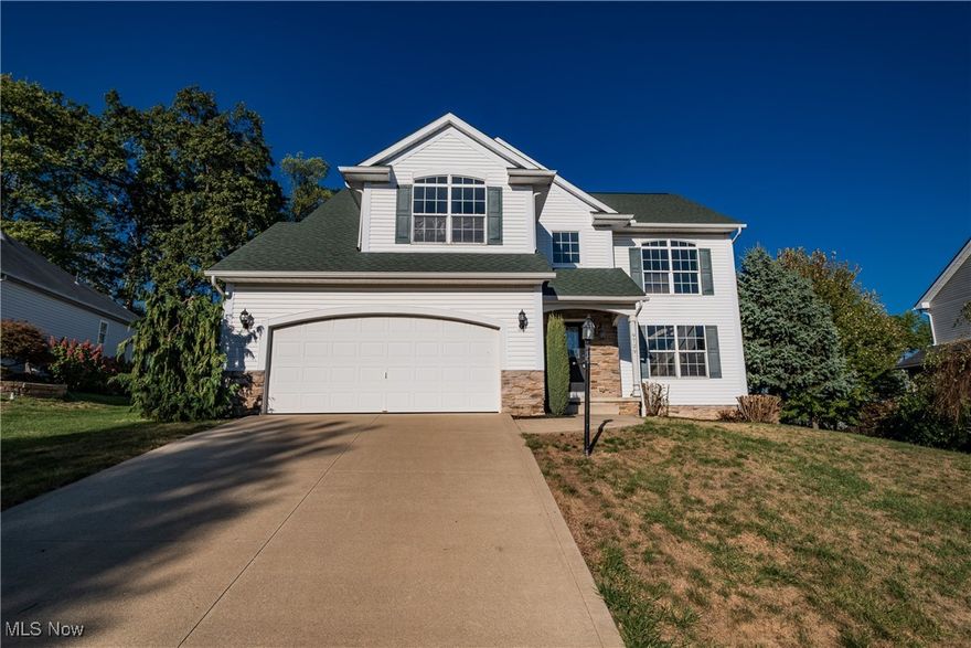Wonderful open concept home with soaring spaces and sylish finishes. Compare this next-to-new house with new construction and marvel at the price difference! Clean and move-in ready. This amazing Jackson Twp neighborhood is full of happy families who enjoy the pool and community center along with the vast amenities available to Jackson residents.
The house features a beautiful great room with soaring ceilings, dark wood floors and a stone fireplace. The open kitchen comes complete with granite counters. A large  loft over the kitchen-dining rooms is perfect as a second family living space. Sliding glass doors connect the dining room to a newly stained deck. There is a convenient main floor primary bedroom with direct access to the main floor bath. A step-saving main floor laundry completes the main floor.
Upstairs are three generously-sized bedrooms and another full bath.
The basement boasts high ceilings and plumbing for a third bath making this space ideal for future development.
New roof in 2021. Radon mitigation 2022. Hwt 2023.