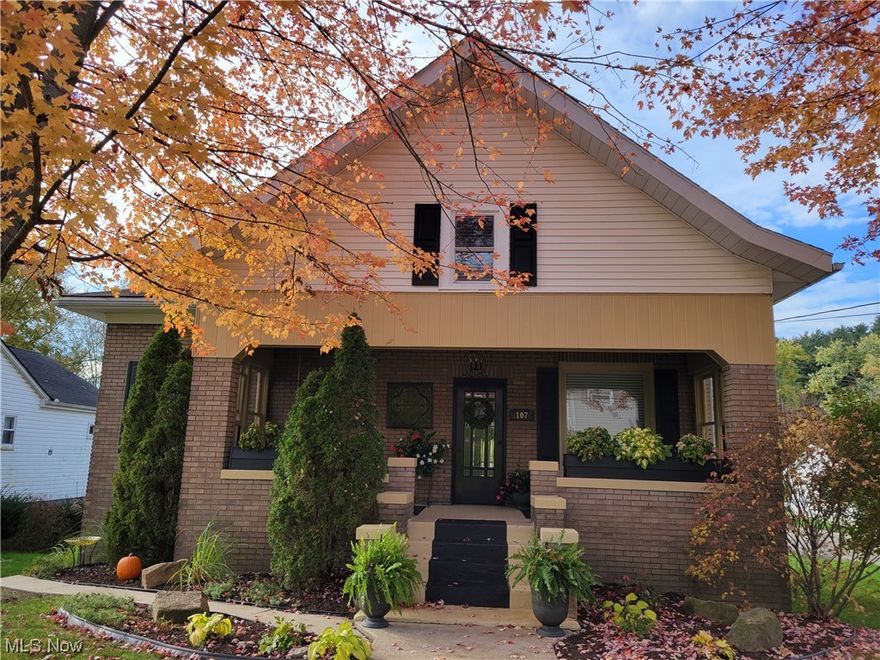 THIS ALL BRICK HOME IS A MUST SEE!!! Ready for you to bring your personal belongings and move right in.  The seller has been meticulous with the complete renovation of this home.  Start with the remodled kitchen with new counters, backsplash, flooring and appliances; fully renovated bath; all refinished , beautiful hardwood floors, professional painting throughout, all new light fixtures including exterior lantern lighting, 2 new exterior doors.  This is just the beginning. The sidewalk has been refinished with nature stone and the front porch has been professionally painted and welcomes you, complete with porch swing. There are 2 nice sized, main floor bdrms and full bath then upstairs is a large bdrm with multiple closets and another captured room that can be a 4th bdrm,  nursery, office or fitness room. You decide.  The full basement offers additional space with tons of storage, laundry area, shelving and an additional toilet area that could be completed for another bath.  Theres a 2 car detached garage, auto door opener and paved drive with millstone surface.  An additinal storage or potting shed, approx 24' x 12', w/concrete floor, adds additional storage.  All of this on a corner lot, right across from the Jewett park.  Perfect for children/ grandchildren. Replacem windows , 200 amp electric, new water heater in 2019 . Call today to view!!!