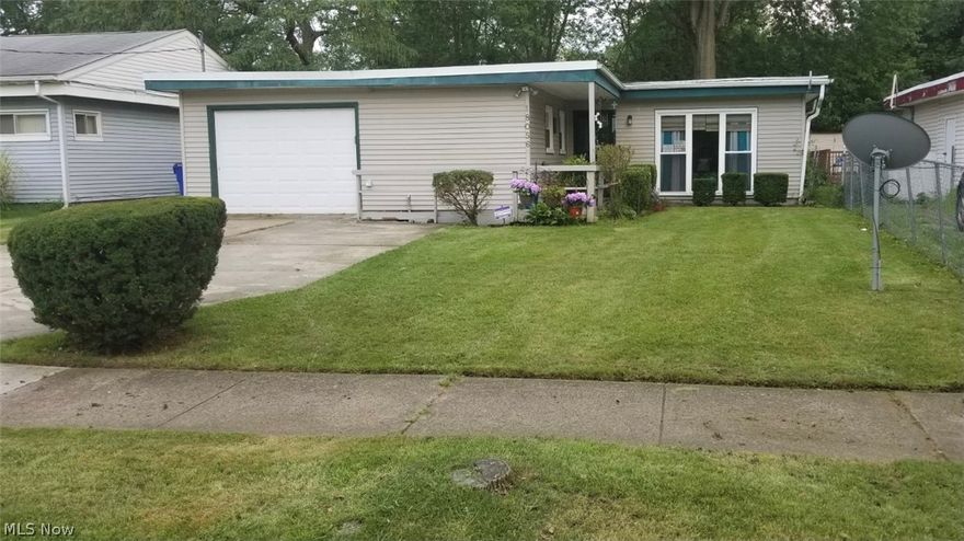 YOUR NEW HOME AWAITS!!! Updated 3 Bedroom Ranch on Cleveland's East Side!  This comfy cozy home has been updated with Luxury Vinyl Flooring that flows throughout the house. Updated Porcelain Floors in Kitchen and Laundry Room.  Kitchen has Modern Backsplash, Appliances (2018) and Bathroom has been updated as well. Nice Size Bedrooms, Living Room, Dining Room, Den and Laundry Room on the main level. Washer and Dryer Included.  Relaxing Front Porch and Large Fenced in BackYard with Patio to enjoy. Great for outdoor gatherings and summer cookouts. Newer Windows (2018), Ceiling Fans, (2019), HWT and Furnace (2015), New Roof (2018) and updated electrical and plumbing. This home comes with a transferable Choice Home Warranty which will be renewed for an additional year at closing. The house is being sold "as is" seller will make no repairs. SCHEDULE YOUR SHOWINGS TODAY!