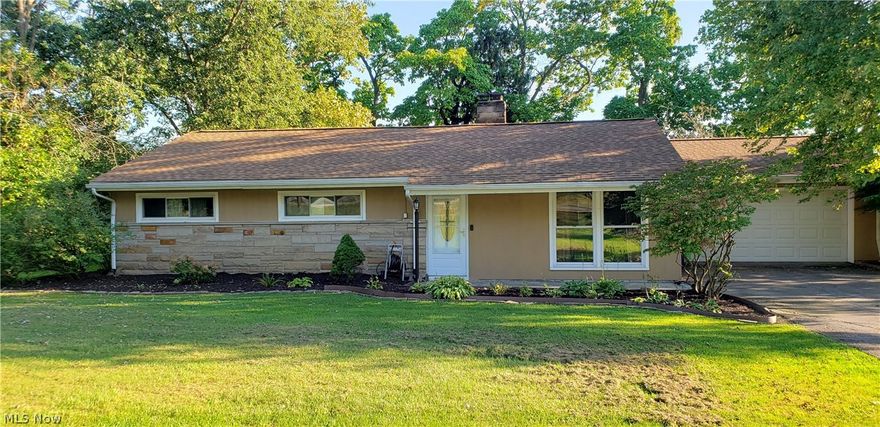 Move-in ready and much desired one level living! Great well kept ranch features many updates, including most recently, flooring throughout, fresh paint, landscaping, and privacy fence. Other updates within past 5 years include kitchen, central air, roof, and gutters. Also newer are vinyl windows, furnace and bathrooms. Dining room leads to bright and airy sunroom with Naturestone flooring, and opens up to beautiful almost half acre private yard with patio, firepit and two storage sheds. Privacy fence makes this yard perfect for entertaining, children and pets. Convenient location is close to shopping, medical, community center, parks, golf, and highways. Plenty of storage throughout. A great home for first time buyers, young families or empty nesters! Don't miss out on this one!