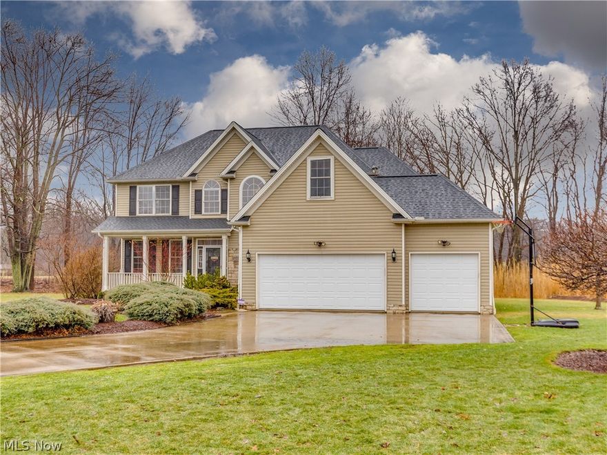 Gorgeous! Custom Built!  Only 2 Owners! What a View! Vacation in your own backyard! Gorgeous pond stocked with fish plus bike path in backyard.  Open and airy floor plan!  2 Story family room with large windows to over look the water. Formal living room and dining room.  1st floor bedroom and full bath. Huge 2nd floor bonus room over the garage.  2nd floor laundry.  Large eat in kitchen with walk in pantry and sun room off eating area.  Spacious recreation room.  Many updates dates are approximate: H2O tank 2006, A/C 2018, house and garage shingles 2017, furnace 7-8 years old.  Whole house generator, new carpet throughout.