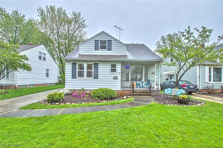 Updated bungalow on a quiet and family friendly street.  Three bedrooms and one and a half baths.  Cozy family room anchored by a large picture window that floods natural light into the home.  Eat-in kitchen with updated stainless steel appliances.  The second floor is your perfect master suite with walk-in closet and loads of space for all your decorating ideas.  The first floor boasts 2 bedrooms and the full bath for the convenience of one-floor living.  Finished basement boasts additional family room and living space with the half bath and laundry room.  Out the back door, you're greeted by a large patio overlooking the yard. All the big ticket items have been updated: windows, doors, furnace, hot water tank, and more! One car garage. Close to shopping, restaurants and many more amenities at Legacy Village.  Minutes from Acacia park.