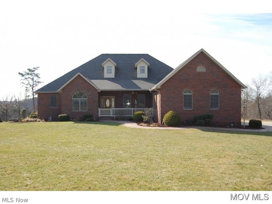 Custom, all brick quality home.  Fenced yard with 3 stall pole barn with utilities (24 x 36).  Three stall detached garaged with coal or wood burning stove and all utilities (24 x 42). Home also has dbl attached garage.  Full basement with lots of potential.  Large Kitchen with Maple cabinets and solid surface countertops. 19 x 12 Sunroom with beautiful views overlooking property.  Security system with cameras and cable supplied music in 5 rooms w. individual controls..  4Th bedroom has portable closet . 2x 6 exterior walls. 2 x 4 interior walls. R13 insulation. 9 foot ceilings.Much Much More!  Elem: Blennerhassett Elementary Scho  Elem/Bus: Y  JrHigh: Blennerhasset Jr. High School  JrHigh/Bus: Y  High: Parkersburg South High  High/Bus: Y  Fire: VOL  Police: SHF  ;SQFT=Fin L1:3233, Fin Above:3233, Fin Total:3233, Unfin Bsmt:3233, Unfin Above:3233;GAR= 2 Car Att, 3 Car Det, Heated, Opener(s)
