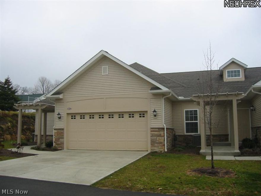 Builder's Model Home. Exquisite with every detail! Hardwood flooring, fireplace w/mosaic tile surround, stainless steel appliances, granite counters, vaulted ceilings, brushed nickel accessories, two pantries, crown molding, custom painting and design. Two car garage. Maintenance fee includes: Water, sewer, trash, exterior building maintenance, snow removal, clubhouse w/party room, fitness center and pool. Home warranty included!!