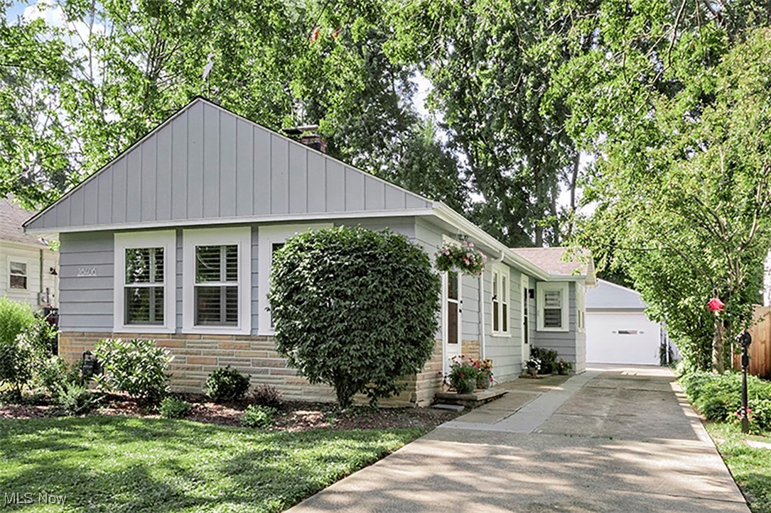 Welcome to this sweet mid-century ranch, lovingly renovated by the current owner with thoughtful updates both inside and out. This home combines vintage charm with modern comfort, featuring an open-concept kitchen with sleek stainless steel appliances, stylish new flooring, a coffeebar, butcher block counter tops and a statement-making stainless steel farmhouse sink. Throughout the home, you'll find fresh paint, newer carpeting in the Living Room, Dining Room and 2 of the 3 bedrooms. Guests are welcomed in the carefully restored mid-century modern front door to find a warm, inviting ambiance. There are newer windows, plantation shutters and window treatments allowing plentiful natural light. Not to be overlooked are newer interior doors + hardware, thoughtful light fixtures, enhanced closets and storage space and a newer sump pump. The whole house and garage has fresh neutral paint. The oversized two-car detached garage offers excellent bonus storage, and the newer landscaping and privacy screening enhances the home's serene setting. All this and a one-year home warranty for the next lucky owner. Just a one-minute stroll to the sparkling shores of Lake Erie, this special property is nestled in a unique, tucked-away location with optional membership to the boutique Gilchrist Harbor Club—offering a rare blend of lakeside lifestyle and community charm.
Don’t miss this one-of-a-kind opportunity to own a beautifully maintained home in an exceptional setting!