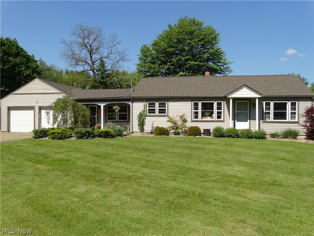 Looking for move in ready, with all the modern day updates? This is it! Meticulously maintained ranch home that sits on just about 1.2 acres! A rare find for sure. This beauty offers a newer roof, siding, and entry doors. Large deck and brand new patio for entertaining or enjoying your private country-like lot! Once inside, you will be welcomed by an open feel. Family room has access to back yard and basement. Large oak kitchen with granite counters and tons of storage! Dining room and living room with large windows for abundant light. Updated full bath with granite counters. Basement is walk-out and offers a work shop, laundry room, numerous storage closets, and a HUGE 23x21 recreation room! Put this one on your list...it won't last long!