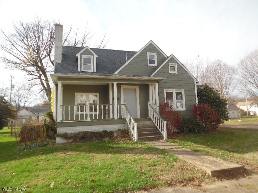 Nice 1.5 Story 3bed 2 full bath Cape Cod with a 2 car detached garage. Has a cozy little front porch to enjoy the bye passers. Newly update baths, but needs some finishing touches done to some of the remodeled rooms. Has beautiful hardwood flooring throughout most of the house.