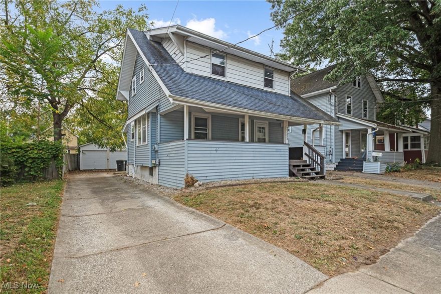 Welcome to 2205 26th Street SW, Akron! This freshly painted home has been completely updated and is ready for its new owner. Enjoy relaxing on the spacious front porch before stepping inside to discover new laminate flooring on the first floor, new carpet upstairs, and an abundance of natural light throughout. The kitchen has been entirely redone with new countertops, cabinets, sink, vinyl flooring, and appliances, including stove, refrigerator, and dishwasher—truly a chef’s dream. The bathroom is fully remodeled with a new vanity, mirror, cabinet, bathtub with surround, and laminate flooring. Updates continue with new windows throughout, a new sliding glass door leading to a spacious deck, and new light fixtures, as well as a ceiling fan in the living room. Outside, you’ll find a detached two-car garage with new garage doors.   A new washer and dryer are also included, making this home completely move-in ready. Don’t miss this opportunity—schedule your showing today. Owner-occupied Buyers only.