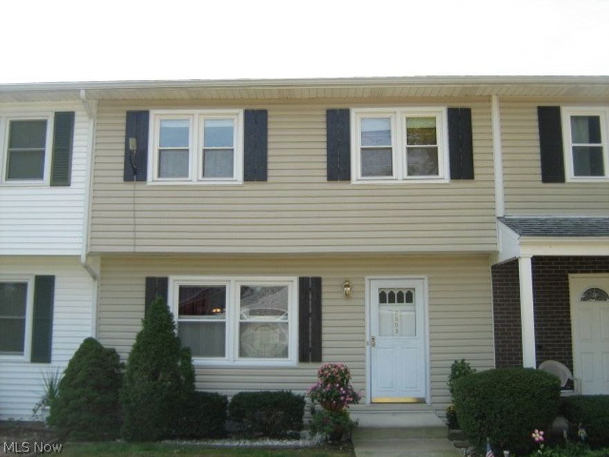 Great place to call home! Well-cared for 3 BR/1.5 BA Townhouse, sliders to private patio, 2 car attached garage, full basement, storage space galore! Vinyl replacement windows, dual filter water system, pool and clubhouse. Very convenient to I-77, Akron-Canton airport, 3 golf courses, shopping and restaurants. "Other" is patio. Entertainment center, living room chair, new twin bed, dehumidifier, Deacon's bench, etc. can stay if desired.