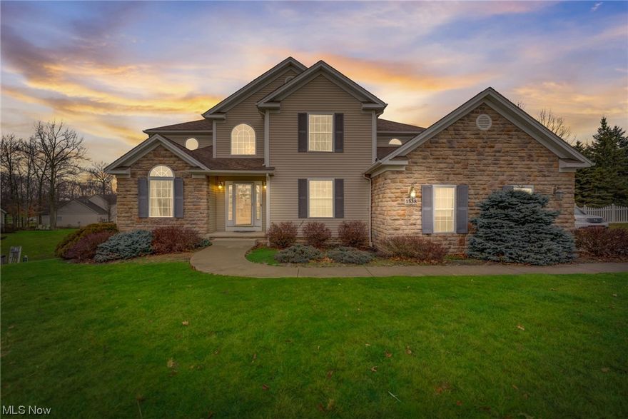 This stunning home, built in 2003, is a must-see and located in the desirable Bradford Oaks neighborhood. Nestled in a peaceful cul-de-sac, this gorgeous property boasts 5 bedrooms and 4 bathrooms, with recent upgrades throughout. The first-floor opulent master suite is a true sanctuary, complete with a renovated ensuite bathroom boasting a fireplace for added luxury that doubles as a feature in the master bathroom. Upon arrival, you'll immediately notice the well-manicured landscaping and a newly replanked back deck, perfect for entertaining or relaxation. Inside, an open floor plan offers a fantastic view of the serene pond. Brand new carpeting has been installed throughout the home. Updated master bathroom and basement bathroom. The heart of the home is the gourmet kitchen, complete with stainless steel appliances and luxurious granite countertops. First-floor laundry room. The family room offers high ceilings and a cozy fireplace, perfect for gathering with loved ones on chilly evenings. Additional highlights include a freshly painted walk-out basement and bathroom, providing ample space for recreation and relaxation. The walk-out basement leads to a private and tranquil outdoor space to enjoy the beautiful surroundings. Conveniently located near top-rated schools, parks, and amenities, this home offers the perfect blend of luxury and convenience. All kitchen appliances are included, making move-in a breeze. A transferrable warranty is offered by Ohio State Waterproofing to the new owner as a bonus. Don't miss your chance to make this home your own! A one-year American Preferred Home Warranty is also included.