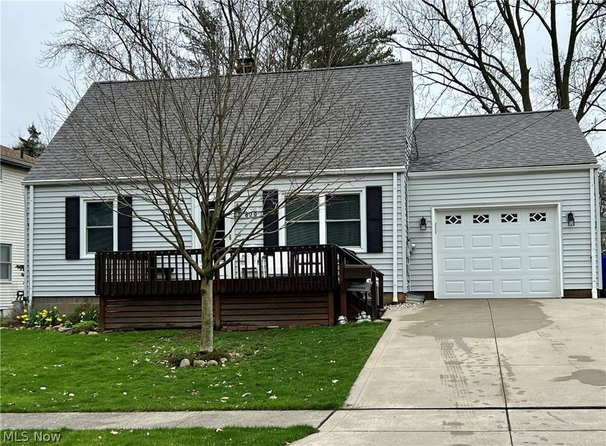 Welcome to this charming 3-bedroom, 1-bathroom Cape Cod nestled in the heart of Ravenna, Ohio. With a generous 1,506 square feet of living space, this delightful home offers both comfort and convenience. As you approach, you'll be greeted by a spacious front porch, perfect for enjoying quiet evenings or morning coffee. Step inside to discover the warmth of a gas fireplace in the living room, creating a cozy atmosphere throughout. The main level boasts a large family room, ideal for gatherings, with an adjoining eat-in area and sliders leading out to the inviting back patio. Imagine hosting summer barbecues or simply unwinding in your private outdoor retreat, complete with stamped concrete and ample space for seating. The well-appointed kitchen provides functionality and style, making meal preparation a breeze. A full basement offers additional storage or potential for customization to suit your needs. Upstairs, you'll find a sizable bedroom along with a smaller multi-purpose room, perfect for a home office, nursery, or craft space. With flexibility in mind, this layout adapts to your lifestyle with ease. Conveniently located near town amenities, shopping centers, major universities, parks, and hike and bike trails, this home offers the best of both worlds ? tranquility and accessibility. Noteworthy features include a concrete drive with extra parking area, 1-car garage, shed for additional storage, and a roof that's just 10 years old, ensuring peace of mind for years to come. The air conditioner is a mere 3 years old and the furnace is 5 years old, while the windows were replaced 13 years ago, enhancing energy efficiency and comfort. Schedule your showing today and make this house your new home.
