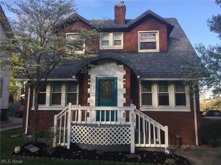 All-brick Colonial with new roof and 3.5 car garage (1 car attached garage, 2.5 car detached).  Newer granite countertops and kitchen cabinets.  Hardwood floors!  All appliances stay: high-efficiency W/D, stainless steel kitchen appliances.  4 bedrooms on second floor.  Half bath on first floor and full bath with a walk in closet on the second floor. Full attic with electric & finished (8x9) bonus room on the third floor. New landscaping in front & back, concrete patio. Located less than a block from King Elementary School and within walking distance of Highland Square and located near the towpath.