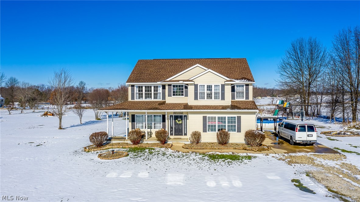 Beautiful mini-farm property in Randolph Township! Welcome home to this beautifully refinished open concept home. This home is perfect for entertaining or just relaxing! Stepping in the front entry you will find beautifully done hard wood flooring in the living and dining rooms. Fresh paint throughout and a very open concept kitchen featuring newer dishwasher, microwave and sink(2020) a breakfast bar that seats 5! Shiplap on the dining room walls provides that extra touch for that farmhouse look. Walk upstairs to the huge landing that leads to 5 rooms upstairs! Walk in the main bedroom and you will feel like you walked into a spa retreat! Newer claw foot tub(2020), newer windows(2020) and updated flooring(2020) throughout the 2nd floor including an extra bonus room upstairs. Back downstairs there are French doors that open to the huge composite deck(2012) leading to the 30ft above ground pool and 3 stall horse barn(2012) with pasture. Schedule your appointment today, this home is move in ready!