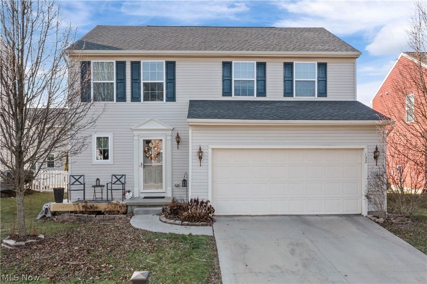 Check out this move-in ready colonial in desirable Tallmadge CSD!  The first floor has a nice open floorplan and features a large living room w/gas fireplace, dining room, and kitchen w./ spacious pantry. The second floor features a laundry room, full bathroom, two good sized auxiliary bedrooms, and a large MASTER SUITE w/ walk-in closet and attached full bathroom. Partially finished basement w/ home theater room (screen and projector stay) and additional unfinished area for storage.  Fully fenced in rear yard w/patio. 2 car attached garage.  Schedule your private showing today!