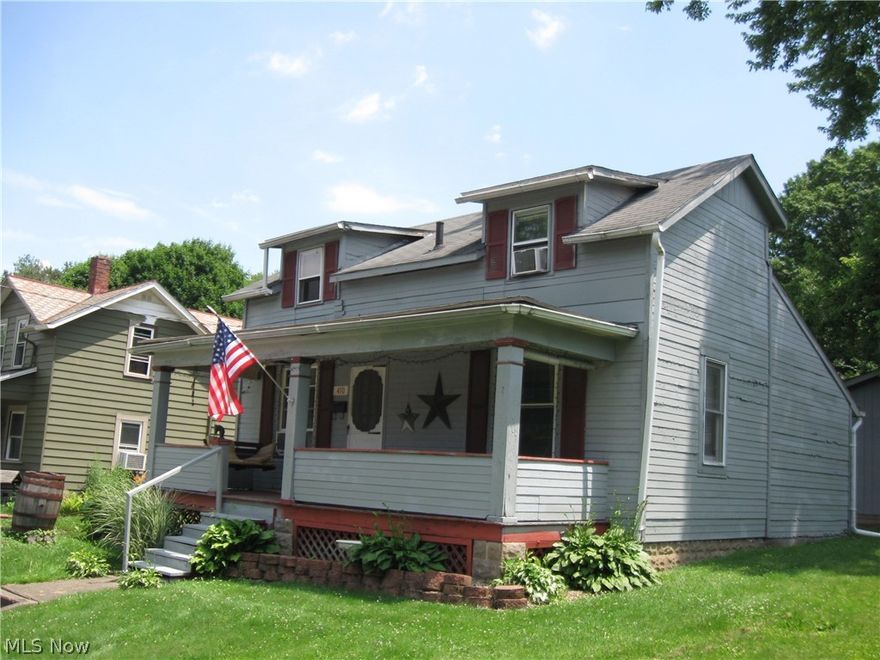 UNDER $40,000! Super investment property or Starting home in great location abutting Centennial Park! Two story 2 bedroom with lots of potential. Living room, kitchen, bath and bedroom on the first floor and bedroom on the second floor. Detached 3-car garage, fenced back yard with shed. Owner motivated.