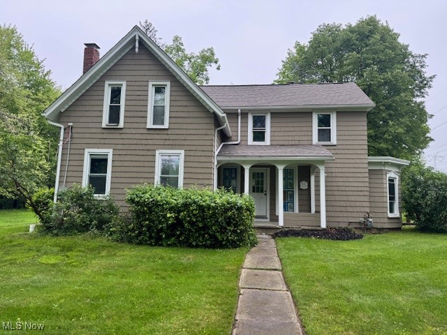 Unlock the potential of this charming historic home located at 7560 Chagrin Rd in Chagrin Falls. Built in 1848 and nestled on 3.9 scenic acres, this 2,284 square foot property offers a rare blend of character and space. While the home needs some TLC, many updates have already been completed, including a full electrical upgrade and a kitchen with new cabinetry. Featuring two fireplaces, spacious rooms throughout, a formal dining room, office or library area, one full bath upstairs and a half bath on the main level, this home provides a great canvas for your vision. Several outbuildings add versatility and potential for hobbies, storage, or workshop space. With its beautiful setting and timeless charm, this is a unique opportunity to restore and create your dream home.