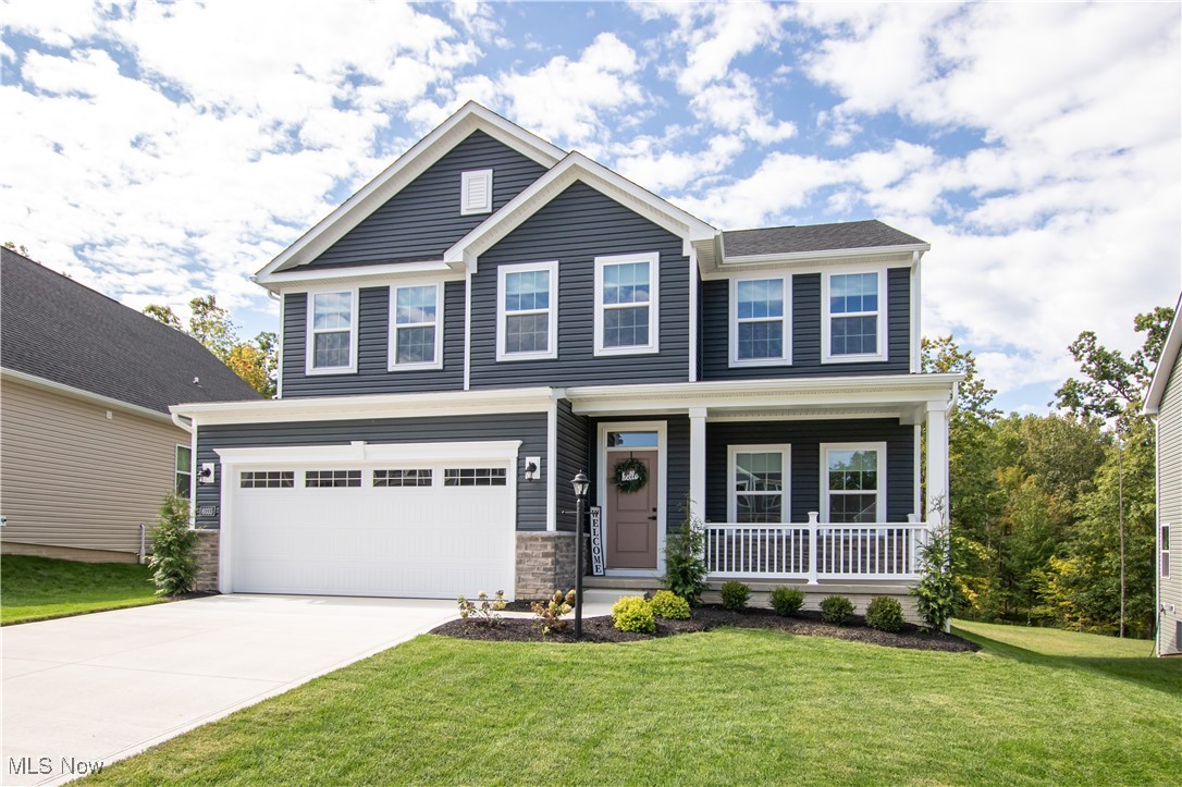 Rare opportunity to own a new home! Welcome to this stunning brand-new Hudson Colonial by Ryan Homes, completed in May 2025 & nestled in the highly sought-after Woodland Bends community of North Royalton. With 3 bedrooms, 3.5 bathrooms & a finished basement, this lovely home offers modern design, top-tier upgrades & an unbeatable location. With many upgrades in an open & innovative floor plan, this ideal family home has many windows providing natural light & high ceilings. When you arrive, you are greeted by an inviting covered front porch, an arrival center in garage entry, & flex room off foyer. Upgraded cabinetry, faucet fixtures, cabinet hardware & tile backsplash. Upgraded LVP flooring throughout, ceramic tile in the bathrooms, & laundry. This home is pre-wired for a ceiling light & an extra window in the master suite. There are 3 mid-wall outlets w/ an extra wood beam for support for a wall-hung TV in the basement, family rm, & loft. Upgraded slide-in range & dishwasher. Wi-Fi-enabled smart thermostat. The office is wired for an internet connection. The kitchen has upgraded pendant lights, under-cabinet lighting & additional LED lighting in the kitchen, bedrooms, loft, & family rm. Comfort elevated toilet seating. The owner’s bath has an upgraded, extra-large Roman shower w/ two heads, a large linen closet, as well as two large walk-in master closets. Covered composite back deck w/ private wooded back yard, so no one will build behind. Walking path behind the homes, owned by the community of Woodland Bend LLC. Finished basement w/ full bathroom, wiring for a wall TV & 2 storage spaces, one with an upgraded basin tub. Grass was completed in July 2025, sod in the front, hydro seed in the back & a decorative front flower bed. HOA Declarations & Bylaws furnished upon request. Builder's warranty transfers to the new owner through approximately May 14, 2026. Window treatments & appliances stay! This one is a beauty & a must-see, so schedule an appointment today!
