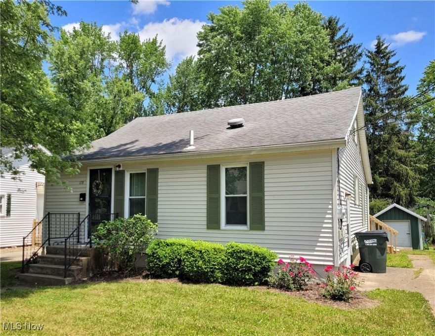 Three-bedroom home near shopping, financial institutions and so much more.  Many updates throughout which includes flooring, interior paint, windows, central air, an updated bathroom vanity and bath fitter tub surround.  Nice sized kitchen for meal preparation and an adjacent dining area with siding door to 10 x 6 deck.  Convenient first floor bedroom, bath and laundry.  Two bedrooms upstairs. Large basement for storage as well as a storage shed in the rear yard. Nice sized rear yard and paved driveway.