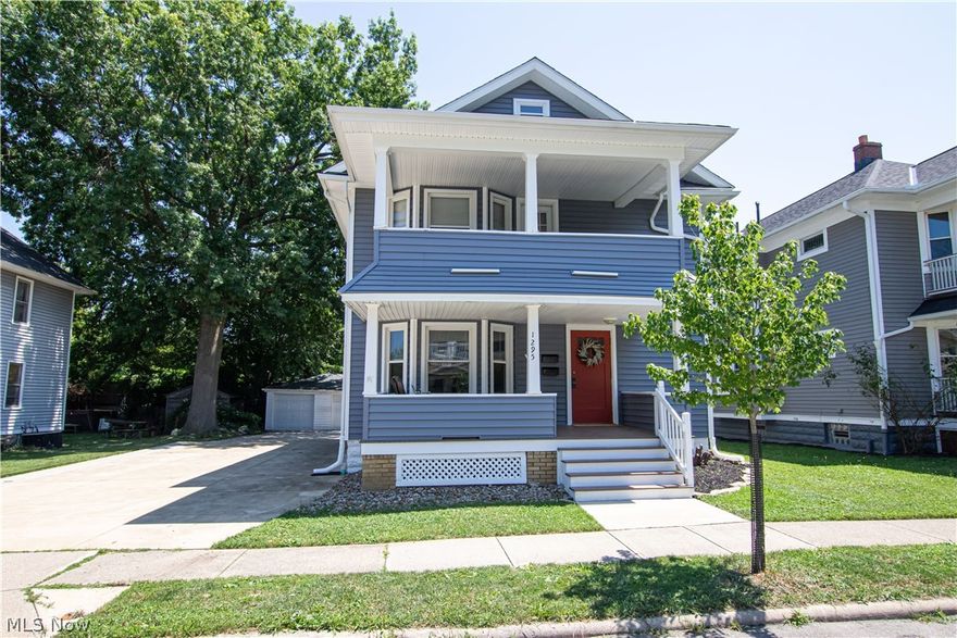 Welcome to this beautifully updated and well-maintained property offering two separate units, each featuring 2 bedrooms and 1 full bath. The upstairs unit features a completely renovated open-concept kitchen with quartz countertops, new cabinetry, tile backsplash, oak shelving & stainless steel appliances. Gorgeous hardwood floors and natural light throughout. Both units can enjoy their own front porch and balcony. Basement offers storage and separate laundry for each unit. Additional storage in attic. Recent updates include new vinyl siding, new roof and gutters, exterior paint including porches, updated kitchens including new appliances, updated baths including toilets and vanities, updated electrical including light fixtures and bedroom ceiling fans, new carpet in back stairwell, fresh paint and more. Other features include newer water heaters and furnace/central AC for both units. Rare oversized driveway as well as 2 car garage. Great location close to restaurants, schools, parks & all of the shopping and entertainment that Lakewood offers. Don’t miss out on this move-in ready gem!