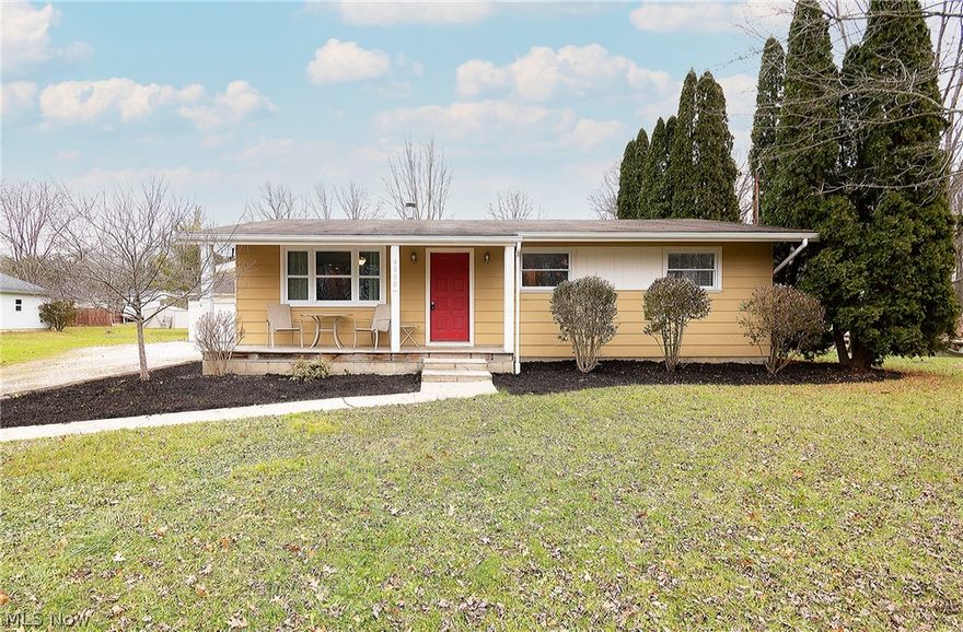 Welcome to 4800 Old State Rd! This cozy remodeled 3 bedroom, 1 bathroom ranch boasts a large fully fenced in backyard in a quiet country setting. Enter into the living room and continue into the dining room and spacious open kitchen with beautiful cabinetry and stainless steel appliances. New additions include a first floor laundry room next to the kitchen and a convenient mud room with entry from the driveway. Laundry room grants access to the back deck. 2 car detached garage. Easy access to Youngstown, Cleveland, and Akron. Don't miss your opportunity. Schedule your private viewing today!