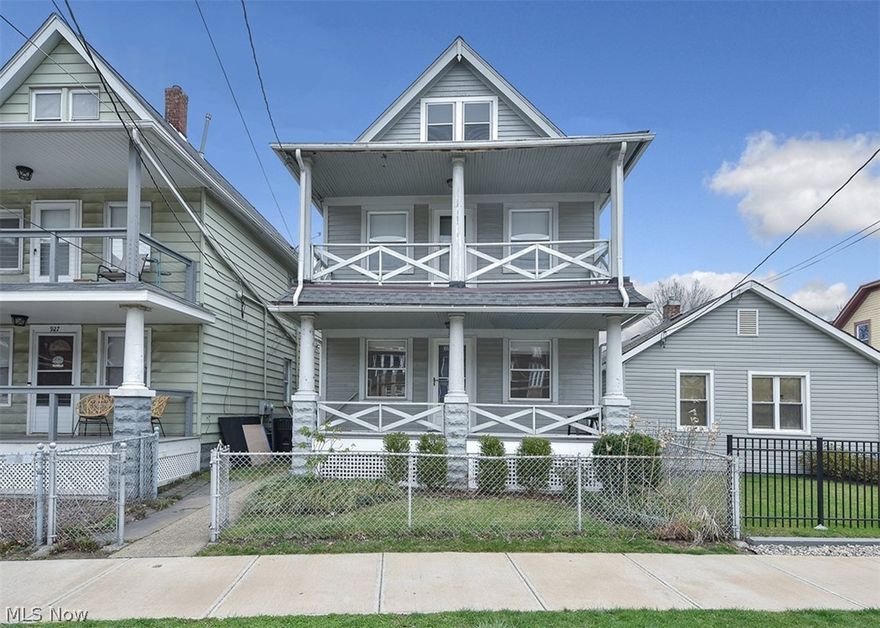 Turn-key duplex in the heart of Tremont, featuring updated kitchens/baths and renovations throughout such as lighting, ceiling fans, windows, etc.   The spacious front porch on the first floor opens into a large, living/dining room with an open floor plan.  The second floor, with all new appliances, offers a formal dining room and living room, which leads to the 2nd floor porch overlooking Tremont.   Both units include a bonus room ideal for an office, play space or additional living area.  Add barn or French doors and convert each floor to a 2 bedroom suite.  Just painted and ready for occupancy, this home is an amazing investment opportunity, or live in one and rent the other.  Shared laundry in the lower level, and a third floor for extra storage, featuring workout equipment that will remain at buyer's request.  City living in Historic Tremont with parks, recreation, award-winning restaurants, boutique shops, art-scene and more... all minutes from downtown.