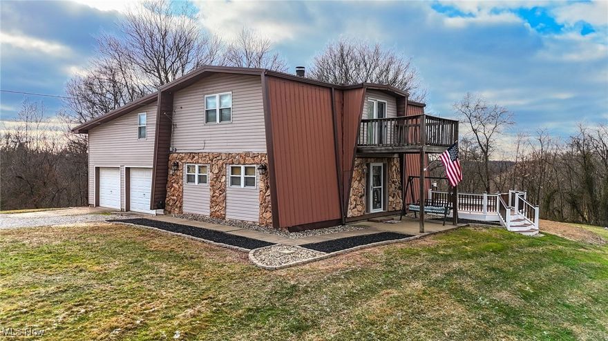 Elegant 3-bedroom, 2-bath residence set on 3.38 picturesque acres, offering privacy, refined comfort, and breathtaking panoramic views overlooking St. Mary’s. The primary suite features an expansive walk-in closet. Additional closet has direct access to a 13x20 floored attic, ideal for exceptional storage or organization. Thoughtful updates enhance the home, including beautifully updated bathroom, living room, gutters on both the home and garage, and a newer hot water tank. Car enthusiasts and hobbyists will appreciate the 2-car attached garage with newer garage door openers, along with a substantial 30x40 detached garage featuring a spacious loft for additional storage. Outdoor living shines with low-maintenance composite decking on the rear deck to capture sweeping scenic views—perfect for relaxing or entertaining. Call to schedule your showing today!