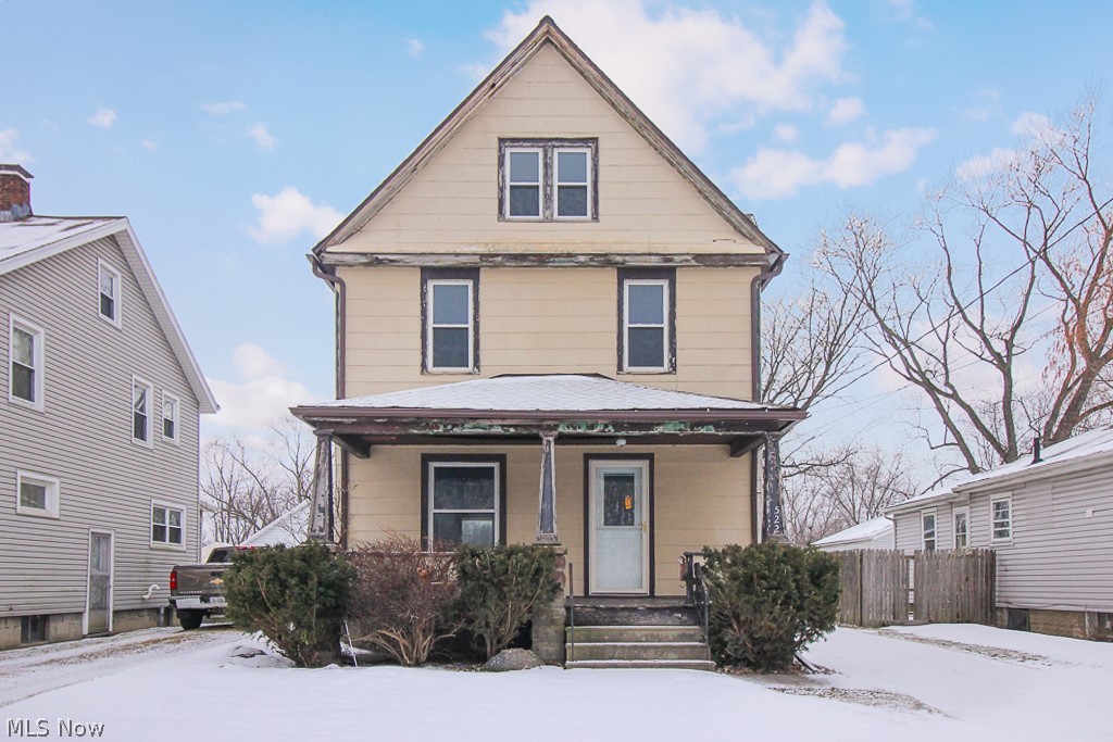 This huge colonial home is a solid find that is a great opportunity to build value! The home is very clean and in great condition with some recent updates. Just needs a little TLC to make it truly shine! The huge interior offers an open entry way with staircase to 2nd floor, large living room, formal dining room with sliding doors on to the huge back deck and kitchen all on the main floor. Upstairs are 3 good sized bedrooms and a refreshed full bath. The attic is finished and offers an additional 4th bedroom as well! Plus there is a new roof and new gutters (June 2021)! There is also a full basement with half bathroom, detached single car garage and covered front porch. The property is located near restaurants, shopping, just minutes multiple parks and close to highway access. Don't miss out on this valuable property! Schedule a showing and see how much it has to offer for yourself!
