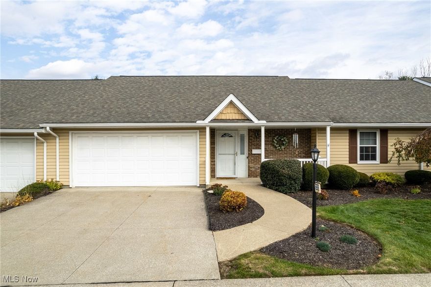 Welcome to this charming 2-bedroom, 3 full bath condo located in Wadsworth’s desirable 55+ Park Place community. Enjoy relaxing on the inviting covered front porch before stepping inside to an open floor plan that seamlessly connects the fully applianced kitchen, dining area, and living room—perfect for both everyday living and entertaining. A door off the living room leads to a private back deck, ideal for outdoor dining or quiet mornings. There is also first floor laundry for true one-floor living.
The spacious owner’s suite features a full attached bath, offering comfort and convenience. The finished basement adds valuable living space with a large rec room, a full bath, plus plenty of storage and/or a workshop area. Completing this home is a 2-car attached garage for added ease and functionality. Schedule your private showing today while you can!