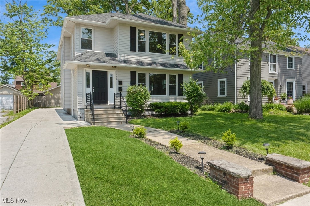 This charming 2-family home offers spacious living throughout its mirrored units. Each unit features 2 bedrooms, 1 full bathroom, a large kitchen with a dining area, decorative fireplace and a comfortable living room. The kitchens are updated with shaker-style cabinets, granite countertops, and stainless-steel appliances, including a stove, hood, microwave, and dishwasher.
Unit 1 boasts LVP flooring in the dining area, while Unit 2 offers cozy carpeting. Both units have updated bathrooms and share a new concrete driveway. Enjoy the shared rear balcony. Each unit has separate utilities, ensuring convenience. This is a Fannie Mae Homepath Property.