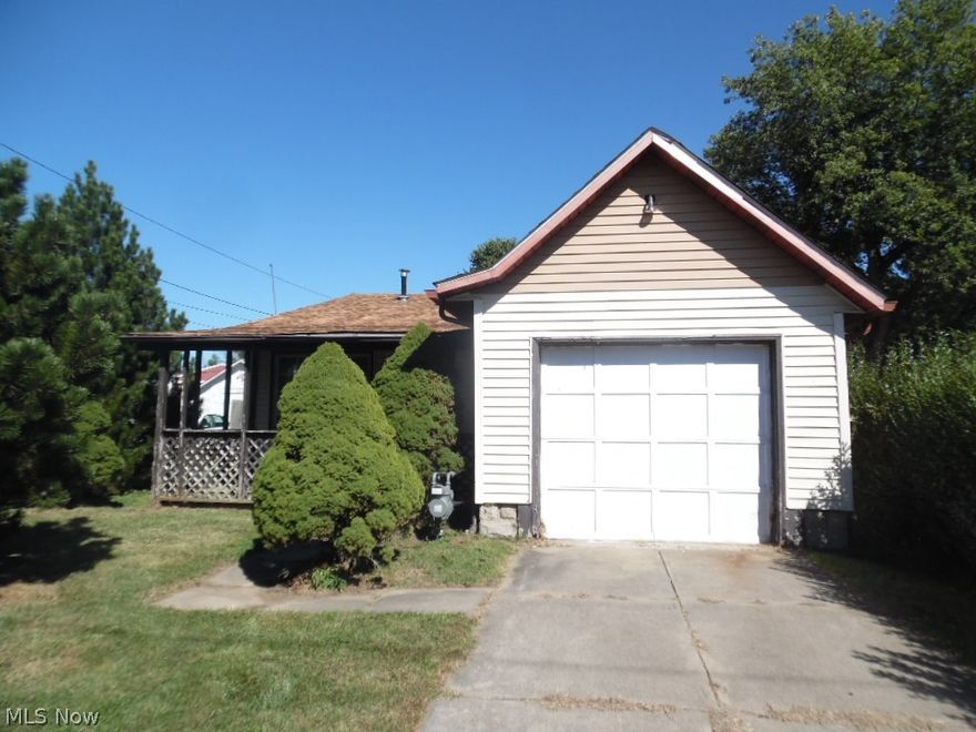 Looking for a little fix upper here is a 2 bed 1 bath 1 story with a 1 car attached garage. Nice flat back yard with a shed to store your lawn equipment.  A small porch in front to set and enjoy the nice weather. Living room has hard wood floors. Kitchen comes with a refrigerator.