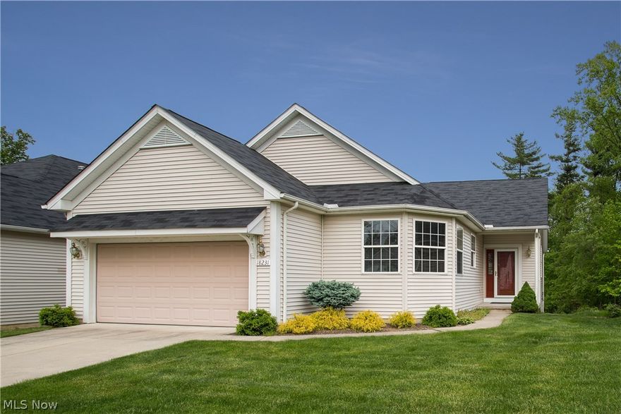 Move in and enjoy! Beautifully maintained detached ranch cluster in Ohio’s premier 55+ gated community, Greenbriar at River Valley! The open floor plan is sure to please! Greet your guests in the inviting entry! The eat-in kitchen is a cook’s delight! There’s plenty of custom cabinets, loads of prep space, & a nice size pantry! All appliances stay! The extended 13 x 12 dinette features a lovely bay window & is perfect for casual dining! The spacious, open LR / DR plan lends great flow for entertaining & features a large bay window looking out to the tree tops! Retire to the spacious owner’s suite complete w walk in closet, private spa bath w soaking tub & walk in shower! The guest room is larger in size and boasts a huge walk in closet.  The main full guest bath w large walk in shower, & nicely appointed laundry room w extra storage closet complete the main level. The fabulous walk out lower level offers 1100 square feet of additional living space features a family room/recreation room