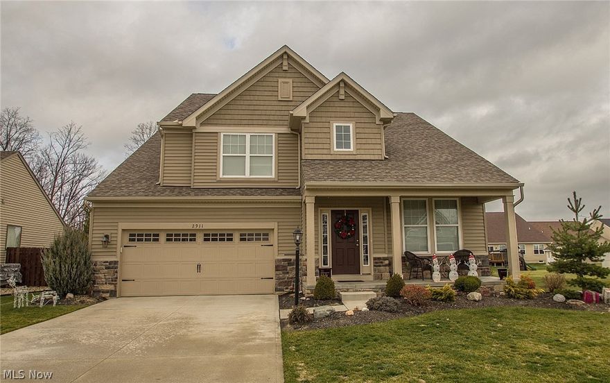 Welcome Home to this Well Appointed, 2011 Drees Beauty in Oak Hollow w/ over $35k in recent upgrades! The cottage style garage door, lush landscaping, charming front porch & craftsman style exterior boasts striking curb appeal! Guests are greeted by the inviting 2 story foyer w/ stately white pillars and arched entry opening to the Den/Office w/ soaring ceiling. Plenty of room to entertain in the family room w/ cozy fireplace that opens to the delightful eat-in kitchen w/ bayed dining area, center island w/ breakfast bar, pantry, glass backsplash & upgraded maple cabinets. Convenient mud room, powder room w/ upgraded vanity & mirror & laundry room w/ utility tub complete the first floor. The 2nd level provides a Vaulted Master Suite w/ sitting area, large walk-in closet & en-suite bathroom w/ double bowl sink & walk-in shower and 3 more spacious bedrooms and full bath w/ double bowl sink! Amazing $20k+ Finished Basement w/ handsome custom finishes abound; showcasing a wet bar w/ stone