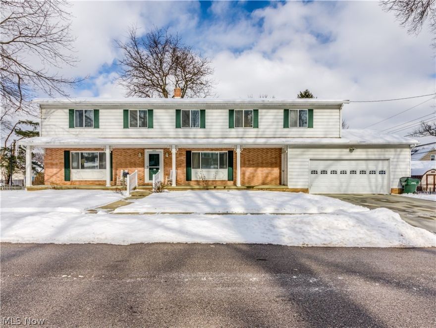 Here is a home with many great features, but its greatest quality is that this home has truly been a happy home filled with love  by the original owners who built it for their family in 1971. There is room to roam in this very unique floor plan with spacious rooms throughout and 3372 sq ft of living plus the lower level retro rec room plumbed for a second kitchen and two sliders that walk out to the back yard that is partially fenced. There is a first floor master bedroom with double closets an plus 5 more bedrooms up and two full bathrooms. The kitchen and 1st floor bathroom/laundry room have been remodeled with neutral and tasteful decor. Newer stainless appliances, stackable washer and dryer, custom blinds throughout and many rooms with  newer carpet too. Very convenient to shopping, school and medical facilities. Home Warranty included.