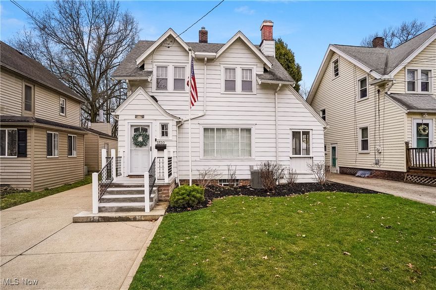 Welcome to this beautifully maintained colonial, offering a perfect blend of classic charm and modern updates. Nestled in a community known for its vibrant downtown, scenic parks, and excellent amenities, you'll LOVE Cuyahoga Falls.  Step inside to find stunning original wood floors flowing through the spacious living and dining rooms. Cozy up by the wood-burning fireplace in the living room or unwind in the enclosed side porch. Convenient main-level half bath with new fixtures. Upstairs, you’ll find 3 bedrooms with updated carpet and a full bathroom with new tub, toilet and vanity. This home has been thoughtfully updated with major improvements, including furnace and AC (2017), hot water tank (2021), range (2019), and upgraded 200-amp electric service with a complete rewiring of the home.  Newer attic insulation for enhanced efficiency. Waterproofed basement. The exterior boasts three new doors, a newly built front porch, new glass-block basement windows with a 10-year warranty. An absolute stand-out feature of this home is its MASSIVE garage (approx 19.5 'x 28') with updated electrical and panel- perfect whether you're a car enthusiast, woodworker, or just need a place for all your tools and toys. Extra long driveway for even more parking space and backyard shed for even more storage! Located just minutes from downtown Cuyahoga Falls, you’ll love the easy access to local shops, restaurants, riverfront entertainment, and community events. Enjoy the nearby walking trails within Cuyahoga Valley National Park. Don’t miss your chance to own this beautiful home in this sought-after community! Schedule your showing today!