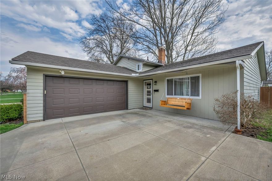Move-in ready 3 bedroom and 2 bath home in North Olmsted that offers modern updates, hardwood floors, and a private backyard setting backing to a peaceful creek. The remodeled kitchen and bathroom and seamless indoor-outdoor flow to a new deck, it blends comfort, function, and location. The remodeled kitchen features new cabinets, hardware, countertops, LVP flooring, a stainless steel sink, and new stainless steel appliances. A freshly updated bathroom features a new vanity, modern fixtures, and a clean, refreshed feel designed for everyday comfort. While recessed lighting, newer light fixtures, and ceiling fans enhance the home throughout, there's hardwood flooring that spans the main living and bedrooms. The spacious family room, living room, and dining room create a functional layout that opens to a newer deck, ideal for everyday living and entertaining. The fenced-in yard offers privacy and backs to a scenic creek, providing a peaceful outdoor setting. Additional upgrades include a new driveway for added convenience and curb appeal. This 3-bed home in North Olmsted combines modern updates, indoor-outdoor living, and a highly convenient location close to schools, shopping, restaurants, I-480 and I-90, and airport.