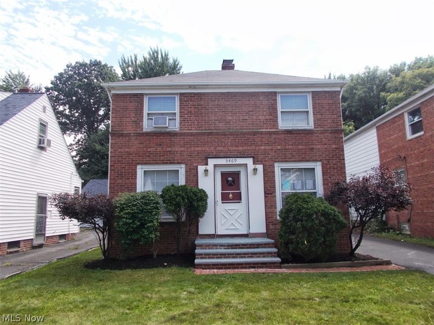 4 bedroom, 1 bath brick colonial... 4th bedroom is on the main level... with 2 car garage and AC.