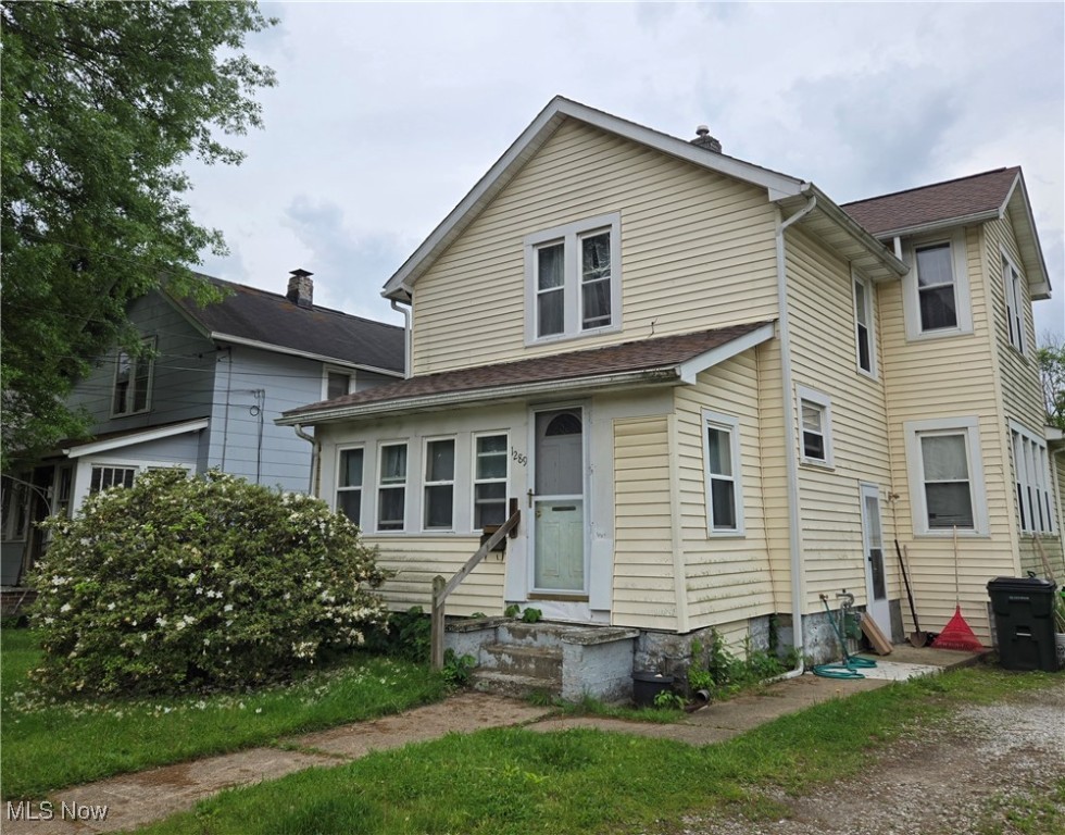 Spacious 3 bedroom Two-Story in the City of Massillon, close to schools, shopping, restaurants, and Paul Brown Tiger Stadium! Conveniently located close to St. Rt. 30 and St. Rt. 21. Main floor features sitting room, living room, & dining room (currently being used as a main floor bedroom). Large kitchen with seating area and washer & dryer hook-ups. Main floor half bath. Enclosed front porch and small back deck with steps down to the yard. Second floor has three bedrooms, an office with windows overlooking the hallway, and full bathroom with a tub/shower unit, vanity, and medicine cabinet. Unfinished basement. Richmond, electric, 40 gal hot water tank, new in 2022. New roof put on in 2024.