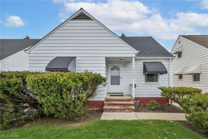 This charming Maple Heights Cape Cod features a fully refreshed 2-bedroom, 1-bath layout with a detached 2-car garage and a large second-floor space that opens the door to a possible 3rd bedroom.  Step inside to a bright living room with hardwood flooring, enjoy the eat in kitchen with new flooring and included appliances. Both bedrooms are conveniently located on the first floor and feature hardwood floors. Upstairs, the second-floor space gives you flexibility for a future 3rd bedroom, home office, playroom, or extra storage. In the previously waterproofed lower level, a washer and dryer are included. This home is a great option for a first home buyer or a smart opportunity for an investor looking at high 44137 FMRs. This home gives you room to settle in now and room to grow later. Great proximity to dining, shopping, and transportation. Maple Heights school district.