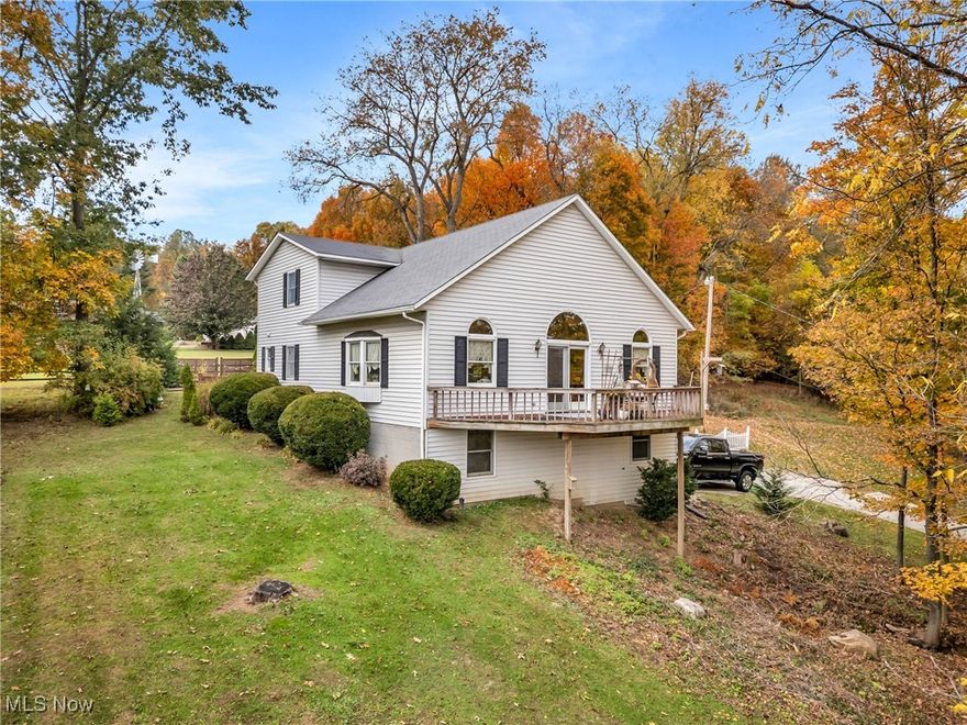 This Home is the Perfect Blend of Comfort, Charm and Character. This Wonderful Home is Located in Sharon Township and Highland Local Schools. The First Floor Offers Convenience and Adaptability Where You Have an Open Concept Kitchen and Dining Area with Expansive Great Room featuring Vaulted Ceiling and Views Galore!! The First Floor Also Offers a Bedroom and Full Bath. Walk Upstairs to the Upper Level and find the Master Bedroom, third Bedroom and a Jack-N-Jill Bathroom. Get Ready to Enjoy Your Private Little Peaceful Retreat, Relax in the Hot Tub under the Evening Stars. Besides having a 2 Car Garage, You also have a 32' x 24' Pole Barn. This Home Offers so Many Great Things, Come Check it Out Today. Don't wait on this one, Get in Before the Holidays and Get That Big Christmas Tree You've Always Dreamt of in Your Living Room!!