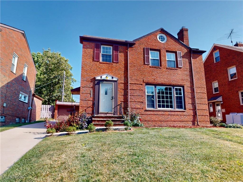 Welcome home to this meticulously maintained brick colonial in the heart of University Heights. Look no further if you want an awesome floor plan, great for entertaining family & friends or just relaxing at home! The first floor includes a bright and welcoming living & dining room, a very spacious family room (totally renovated 2024), kitchen with character that has a separate breakfast nook, the first floor is complete with a lovely powder room (half bath) just off the perfect sized mud room. Newer driveway (2022), new roof on the family room (2021), newer roof & gutters on the garage, has been waterproofed (equipped with a sump pump), replacement windows throughout (glass block in the basement) and central air! The second floor has 3 nice size bedrooms (they all have beautiful hardwood floors), a center hall full bath that has a separate shower & tub. You'll love the additional living space in the very inviting partially finished basement that has a cute built-in bar, cozy fireplace and a clean & dry utility area. Home comes with an HSA warranty and is POS Compliant!!