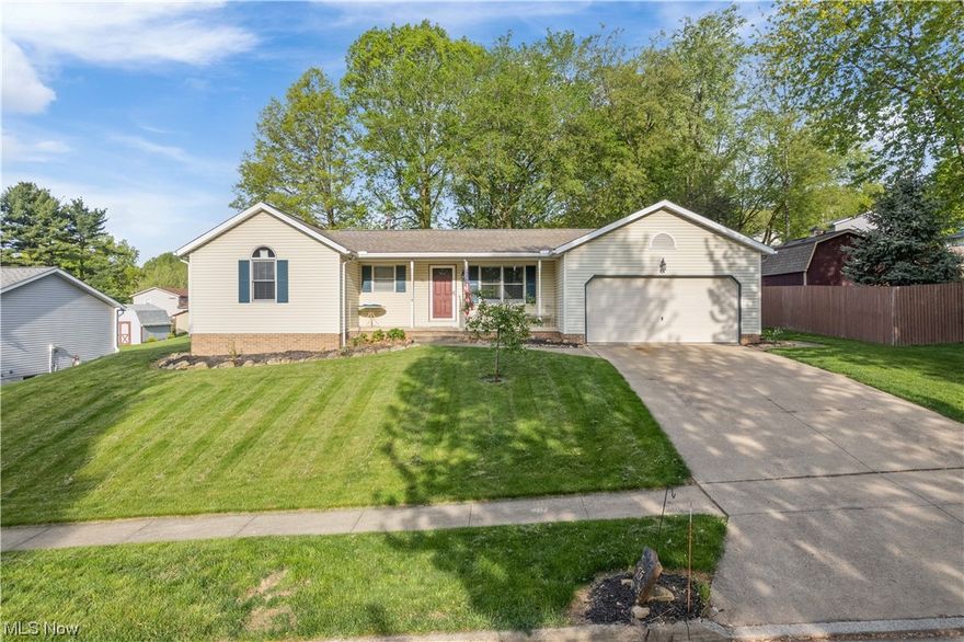 Welcome to this 3 bedroom, 2 full bath Ranch in Chippewa school district! This home offers a spacious open concept with vaulted ceilings. The kitchen has plenty of oak cabinets, laminate counters, and a neutral tile backsplash. The dinette offers sliding glass doors that lead you to the large deck in the backyard - the perfect place for outdoor entertainment. A convenient first-floor laundry room sits just off of the kitchen. Down the hallway, you will notice the master bedroom with a full master bathroom and walk-in closet. There are two additional bedrooms plus another full bathroom with a single vanity, granite counters and tub/shower. The lower level offers over 800 sq ft of additional living space and is divided into multiple areas, perfect for a rec room, playroom or family room with plenty of storage space.