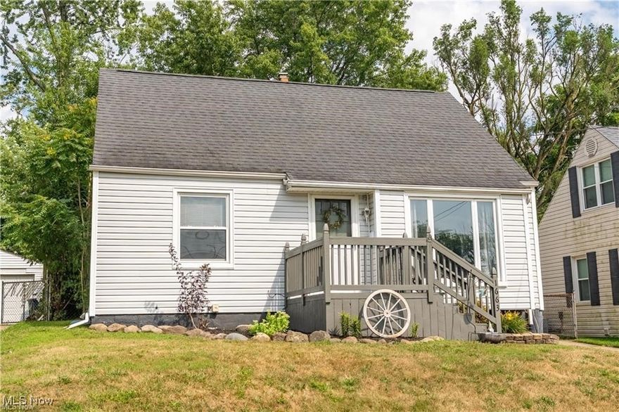 ?This charming bungalow offers over 1,300 sq ft of bright, inviting living space and is a must-see! Step onto the welcoming front porch and into a modern home filled with warmth and natural light. Inside, you'll love the calming color palette, wood floors, and spacious layout. The sunny great room features a large picture window and a wide, open entryway, creating flow throughout the main level. Just off the great room are two bedrooms and a full bathroom with a tub/shower combo. The surprisingly spacious kitchen is a standout, complete with white cabinetry, a tile backsplash, stainless steel sink, and a cozy dining area. Sliding glass doors lead to a large patio, perfect for indoor/outdoor entertaining. Enjoy time with family and friends in the fenced backyard featuring a patio and a fire pit, ideal for evening gatherings. Upstairs, you’ll find a third bedroom with a large closet and a charming mini loft area. The partially finished basement includes a versatile rec room with built-in storage, a laundry area with a utility sink, and a workbench for projects or hobbies. A detached 1-car garage completes the package. Conveniently located near schools, shopping, and highway access. Don’t miss your chance to call this home! Schedule your private showing today.