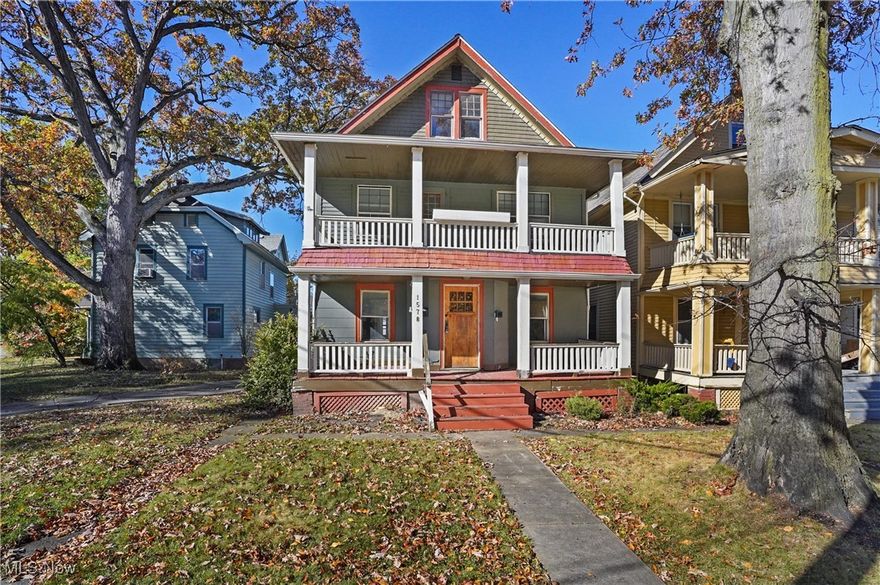 Investors lucky find! Or live in one unit and rent out the other! Endless possibilities! This duplex offers two units with two bedrooms and one bath in each unit. Covered porches. There is an attic that could be used as a possible third bedroom, etc. Some updates include-freshly painted, electric has been updated, new light fixtures, updated vanities in the bathrooms. There are hardwood floors throughout, built in fireplace in the living rooms, built ins shelves and cabinets in the dining room. Some work still needed in the kitchens and bathrooms. Unfinished basement is great for storage and has laundry area, etc. Parking in back. Separately metered. Very trendy area, close to shopping, restaurants etc. Buy today: Profit tomorrow!